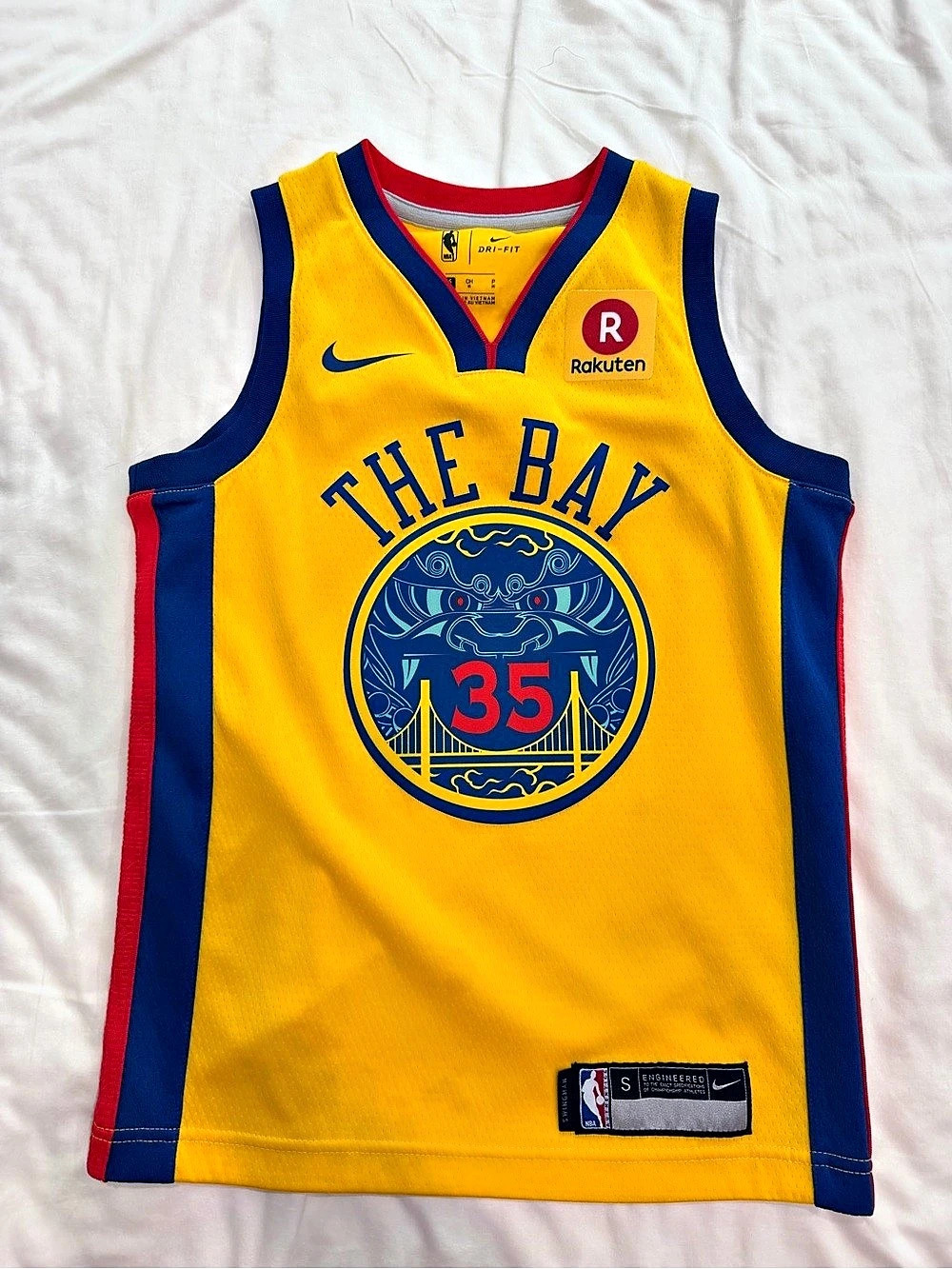 Nike Golden State Warriors Kevin Durant City Edition Swingman Jersey Yellow kids
